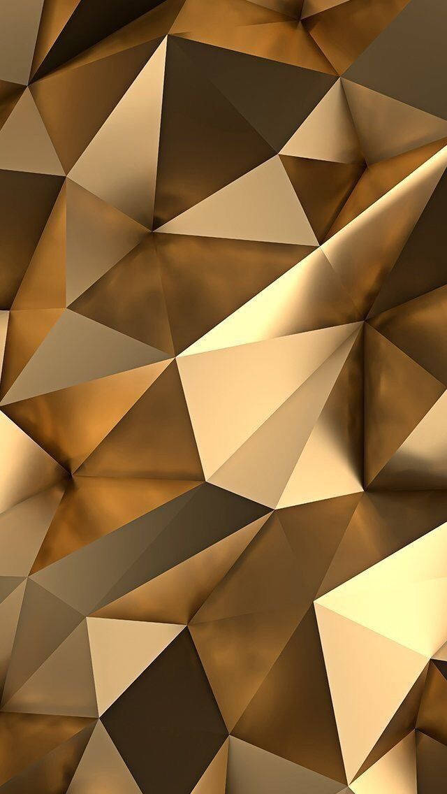 Gold Texture 3d Polygons Background
