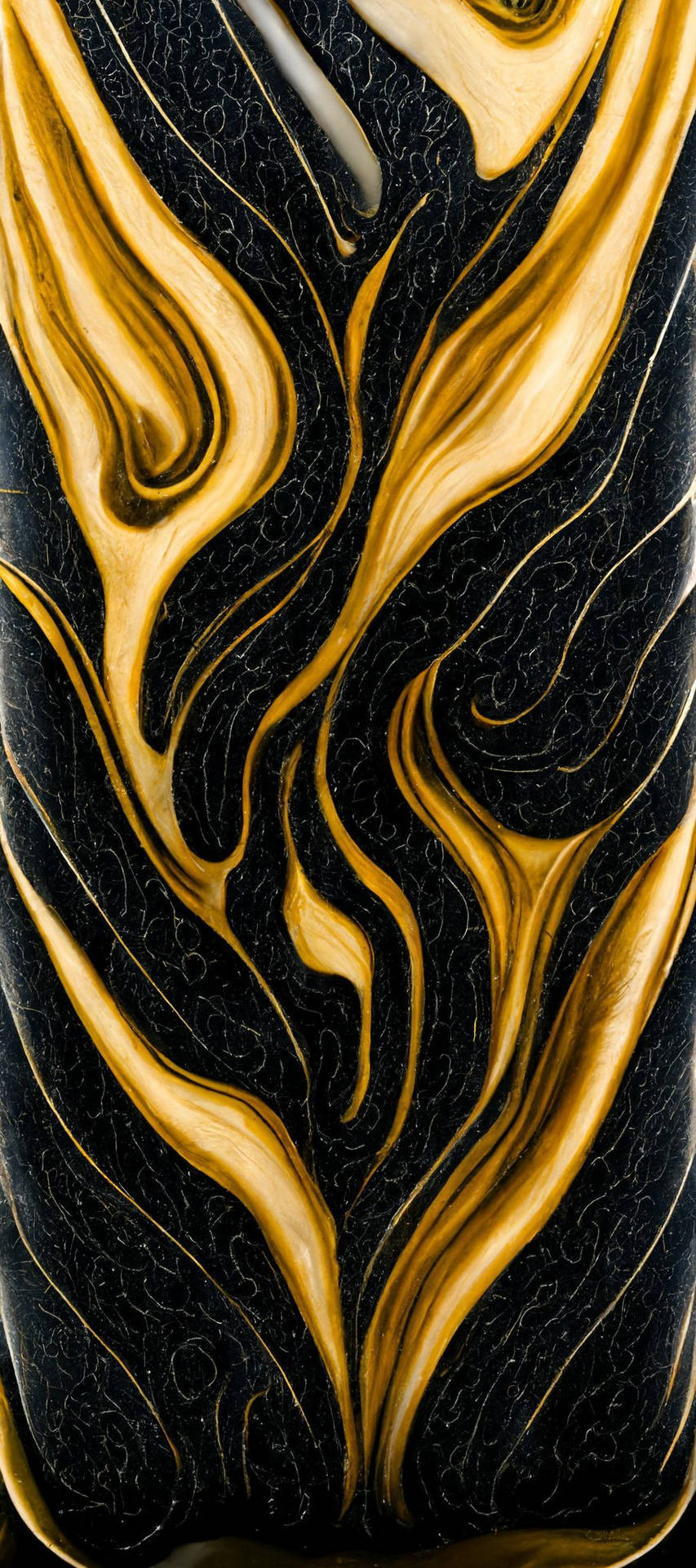 Gold Texture And Black Patterns Background