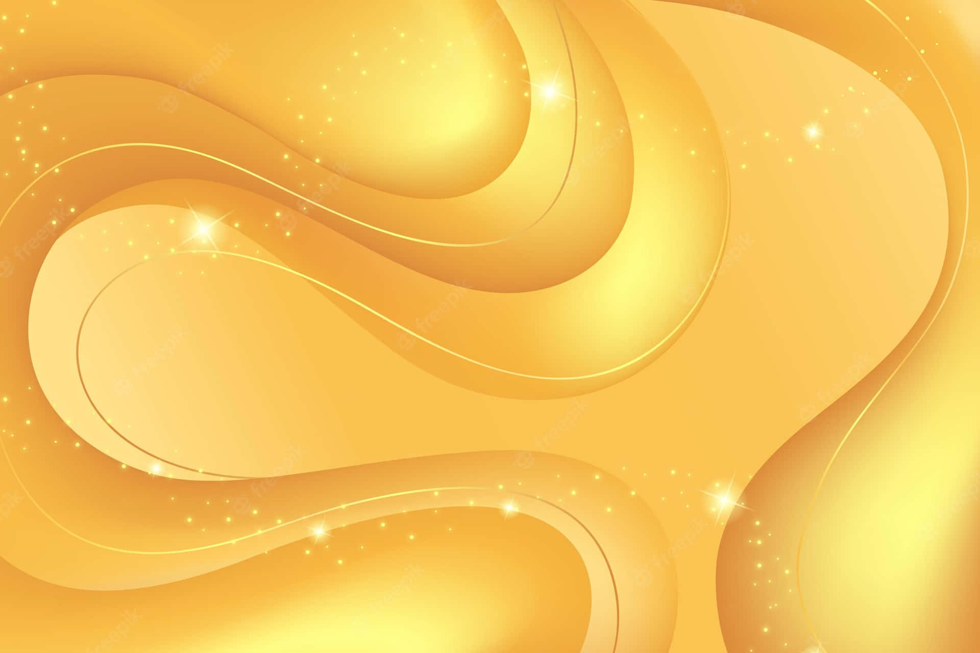 Golden Abstract Background With Swirls Background