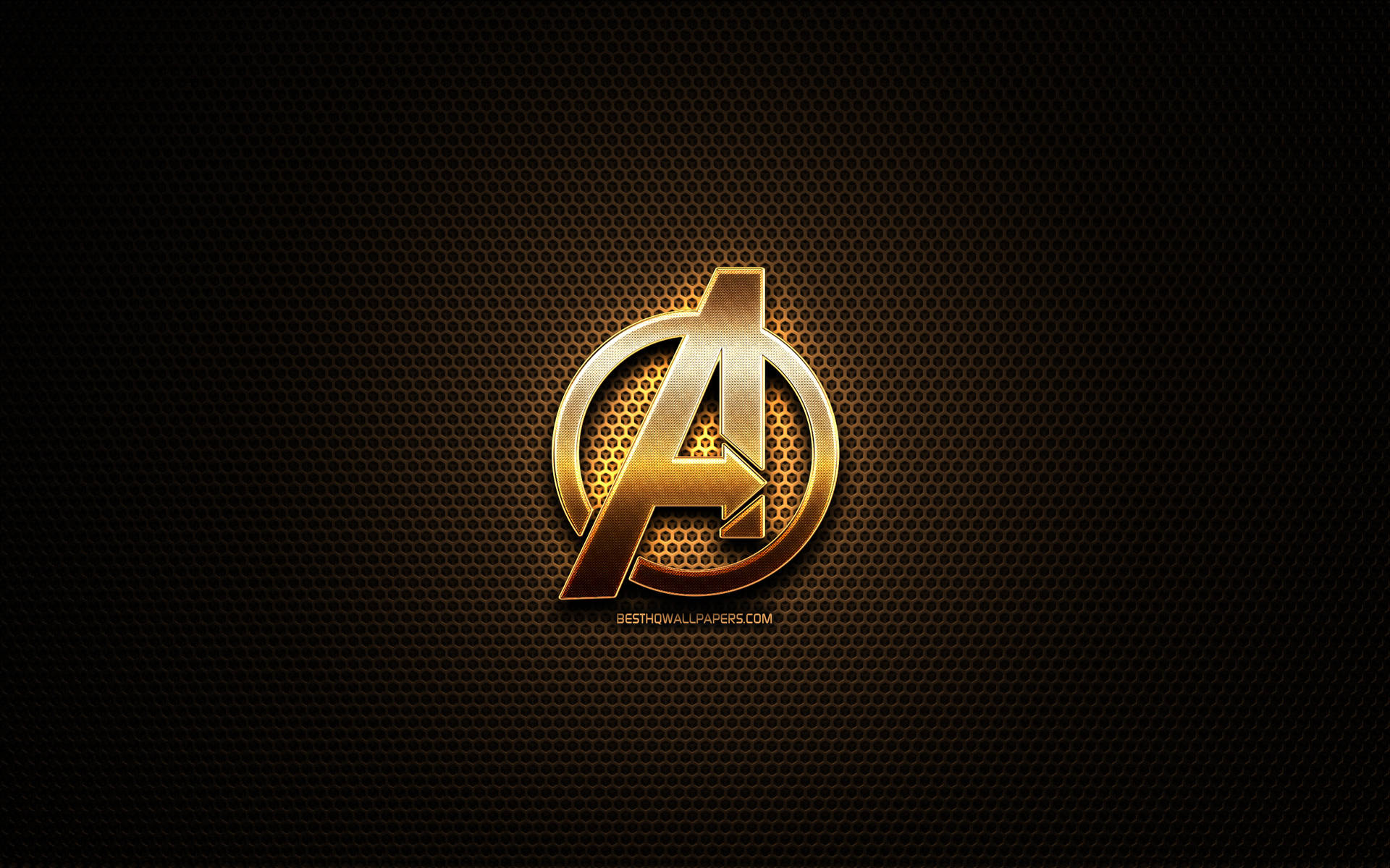 Golden Avengers Letter A Logo