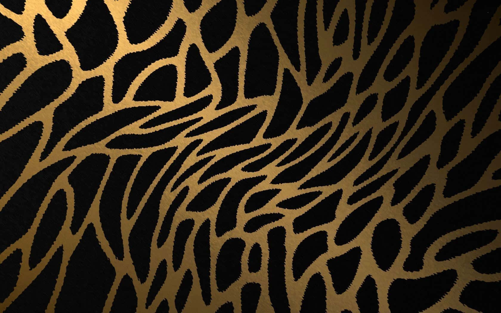 Golden Black Leopard Print Pattern Background