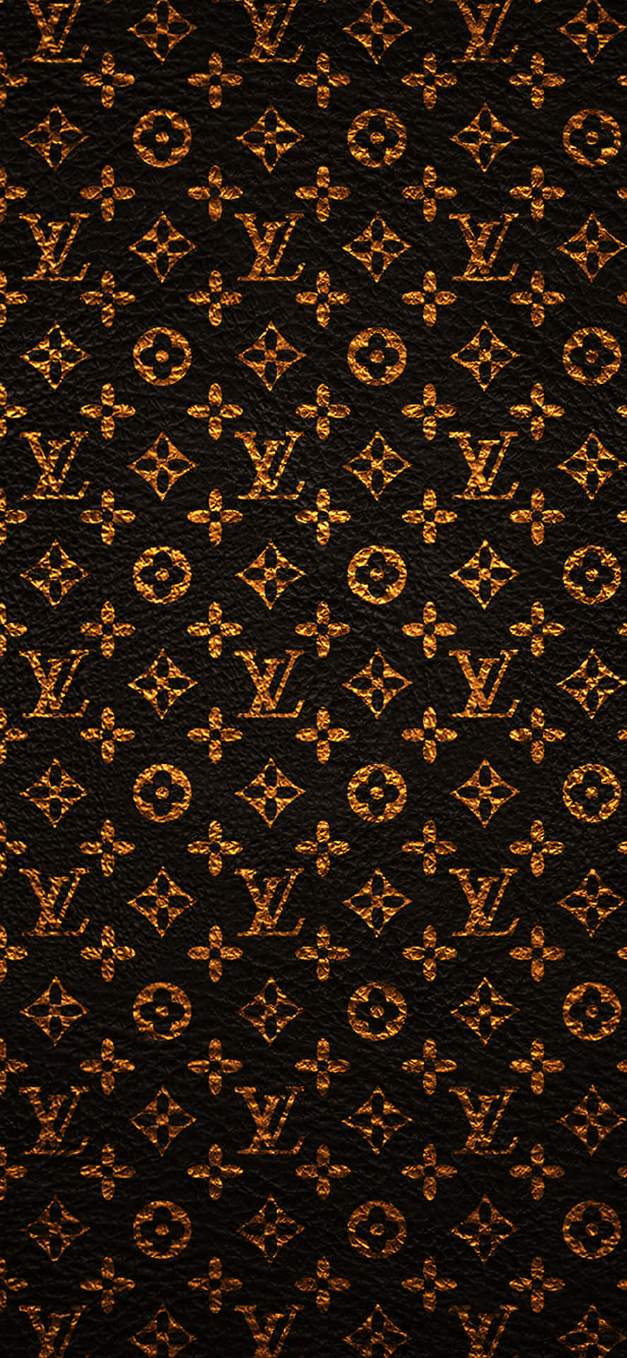 Golden Brown Louis Vuitton Iphone Background