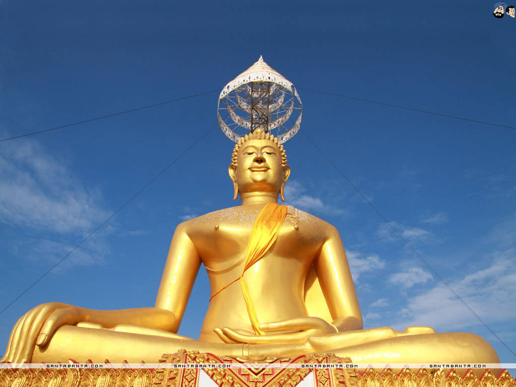 Golden Buddha God Laptop Background