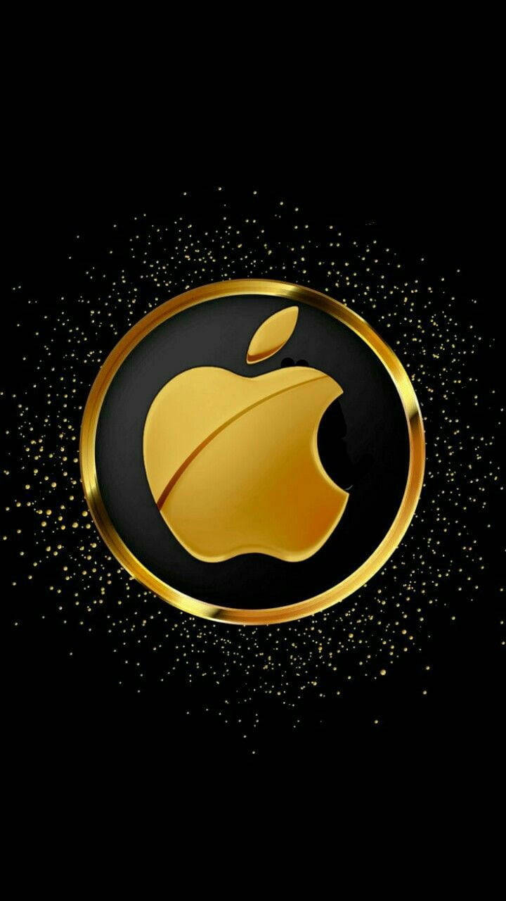 Golden Circle Apple Logo Iphone Background