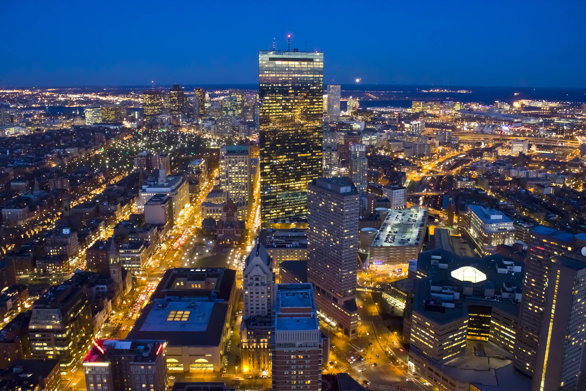 Golden City In Boston Background