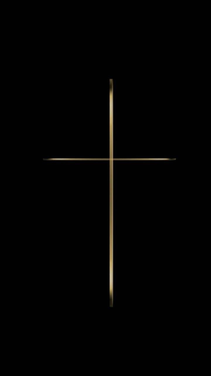 Golden Cross Christian Iphone Background