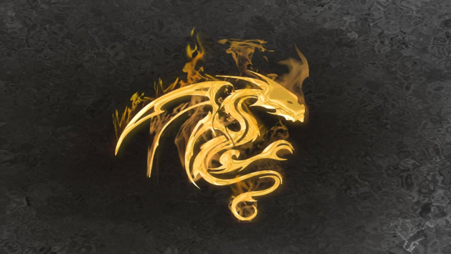 Golden Dragon Insignia Background
