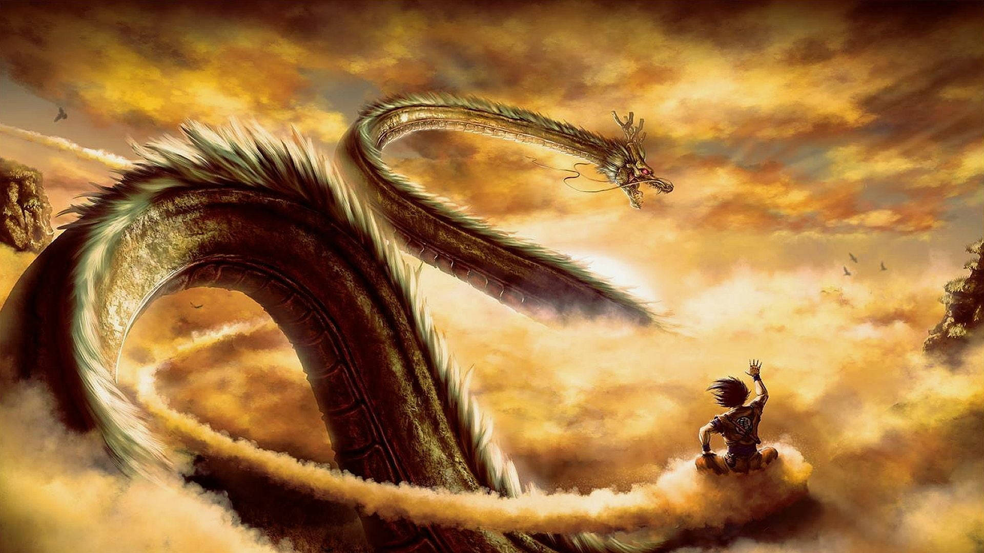 Golden Dragon Of Dragon Ball Background