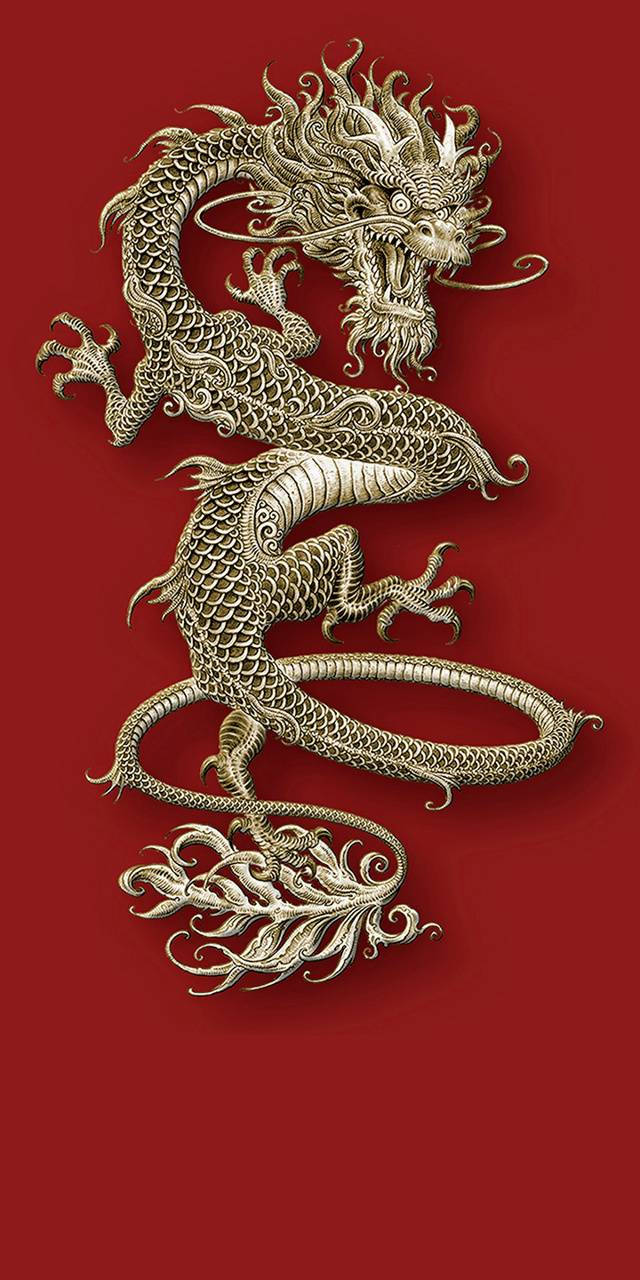 Golden Dragon Pin Background