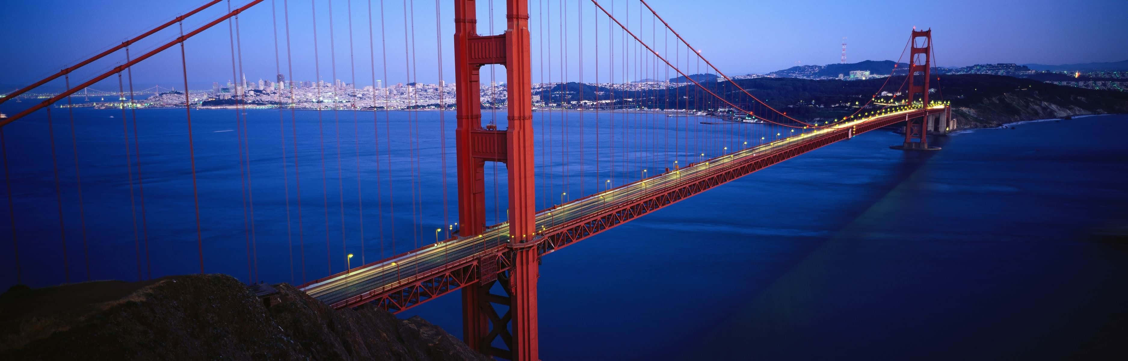 Golden Gate Bridge As A Panoramic Desktop