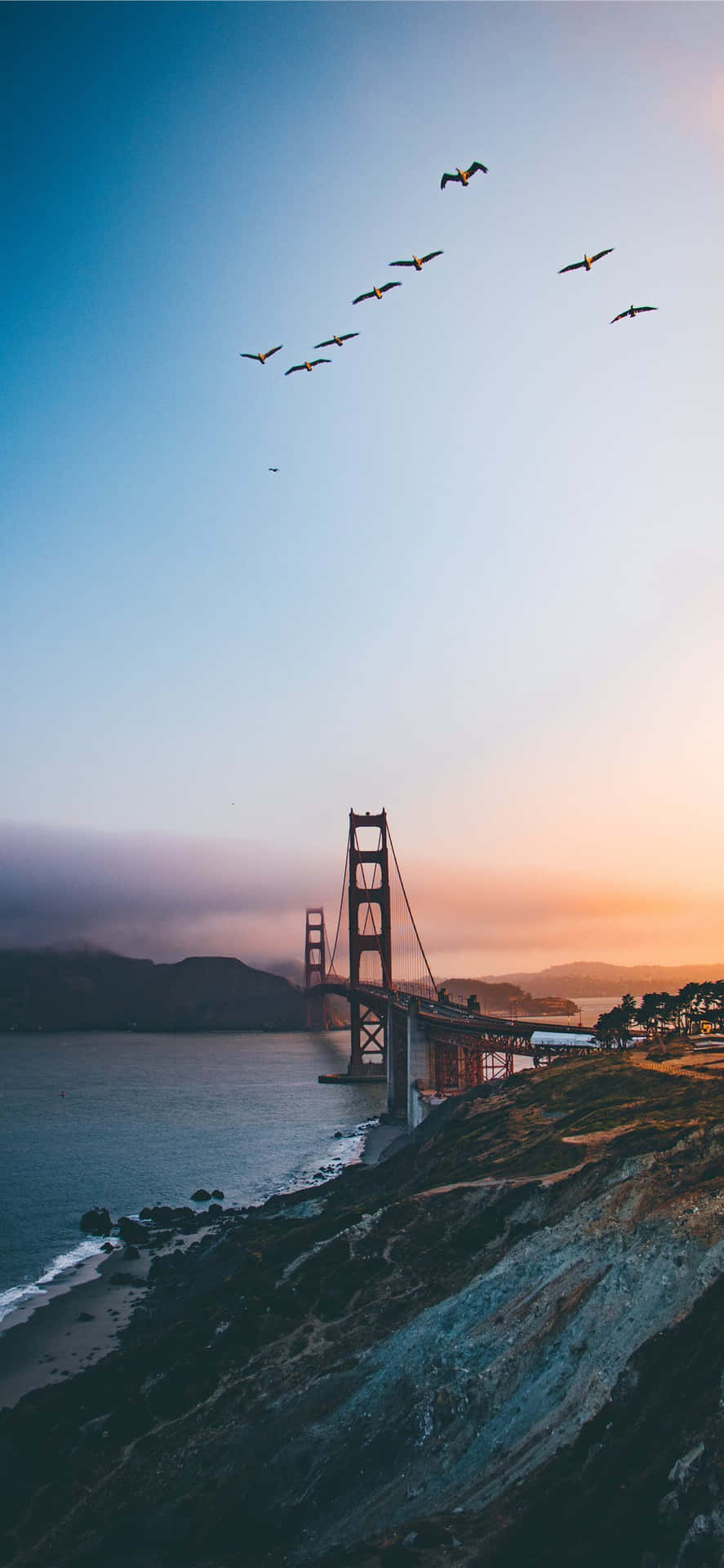 Golden Gate Bridge In Usa Iphone Background