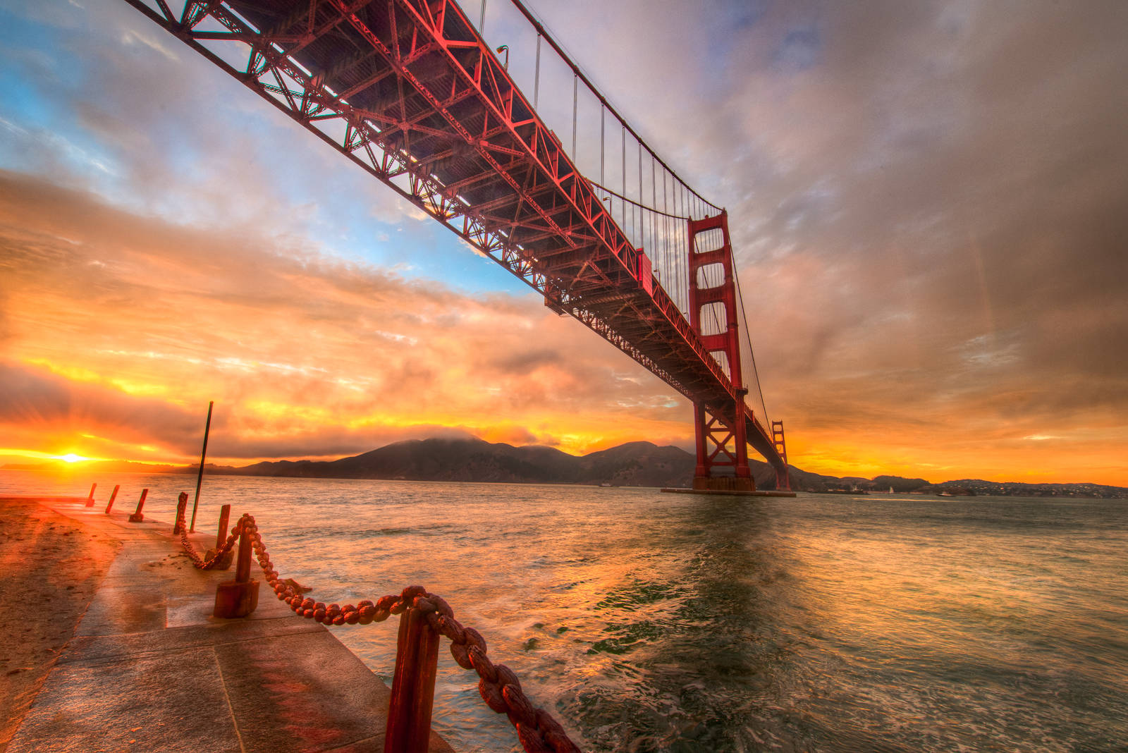 Golden Gate Bridge Low-angle Photograph Background