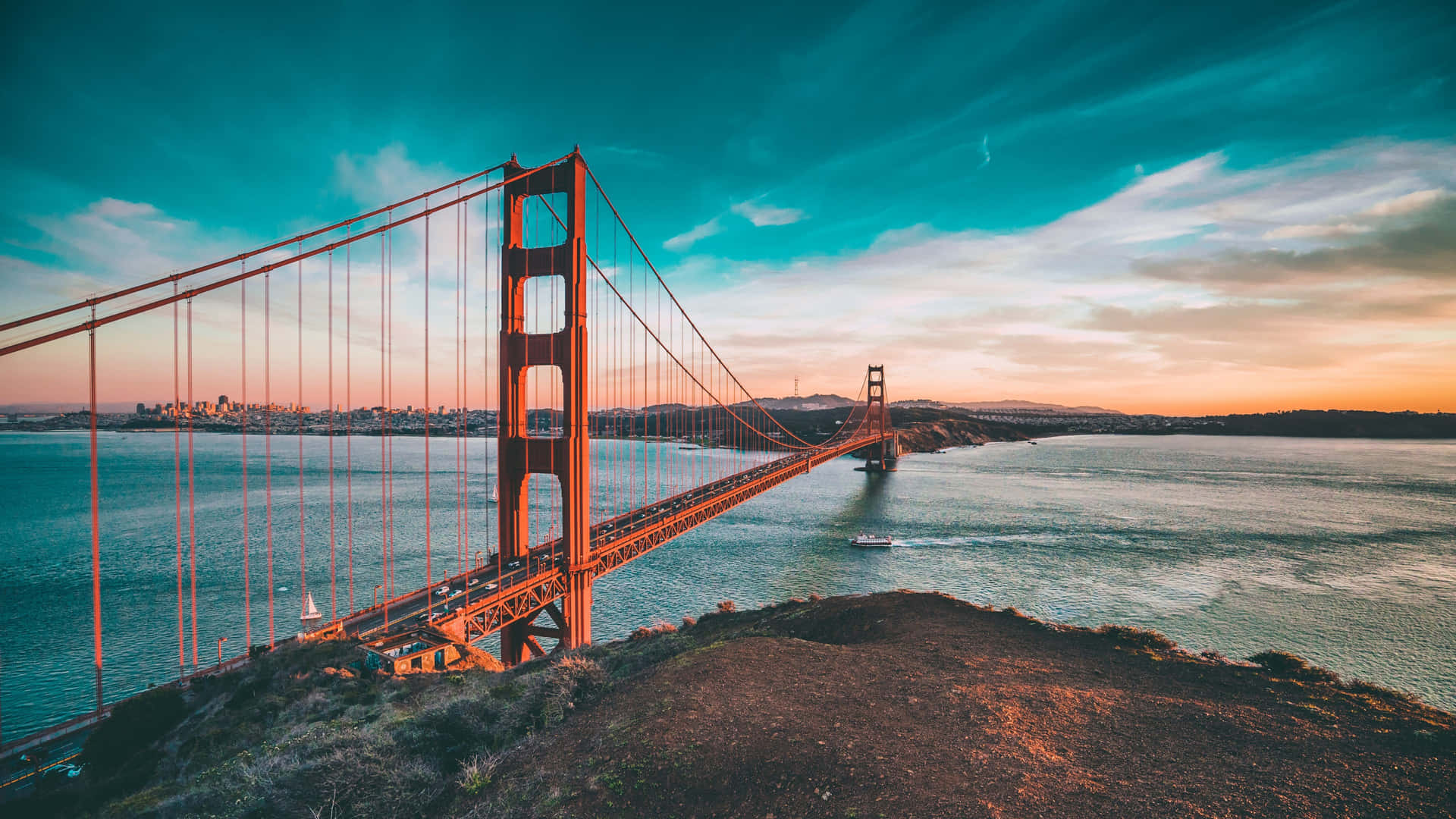 Golden Gate Bridge Sunset4 K Background