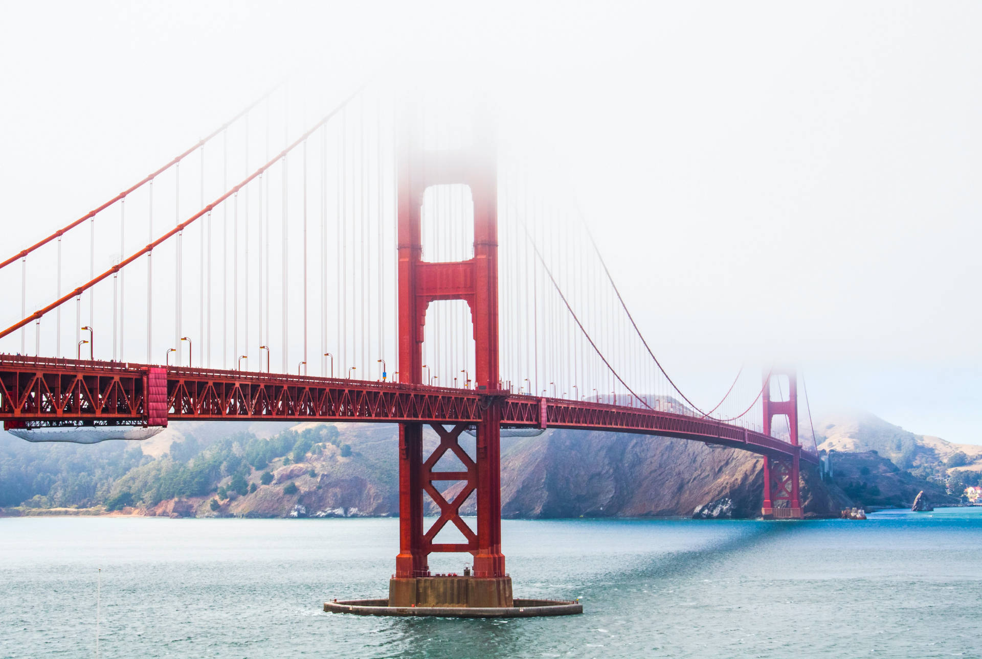 Golden Gate San Francisco Photograph With Fog Background