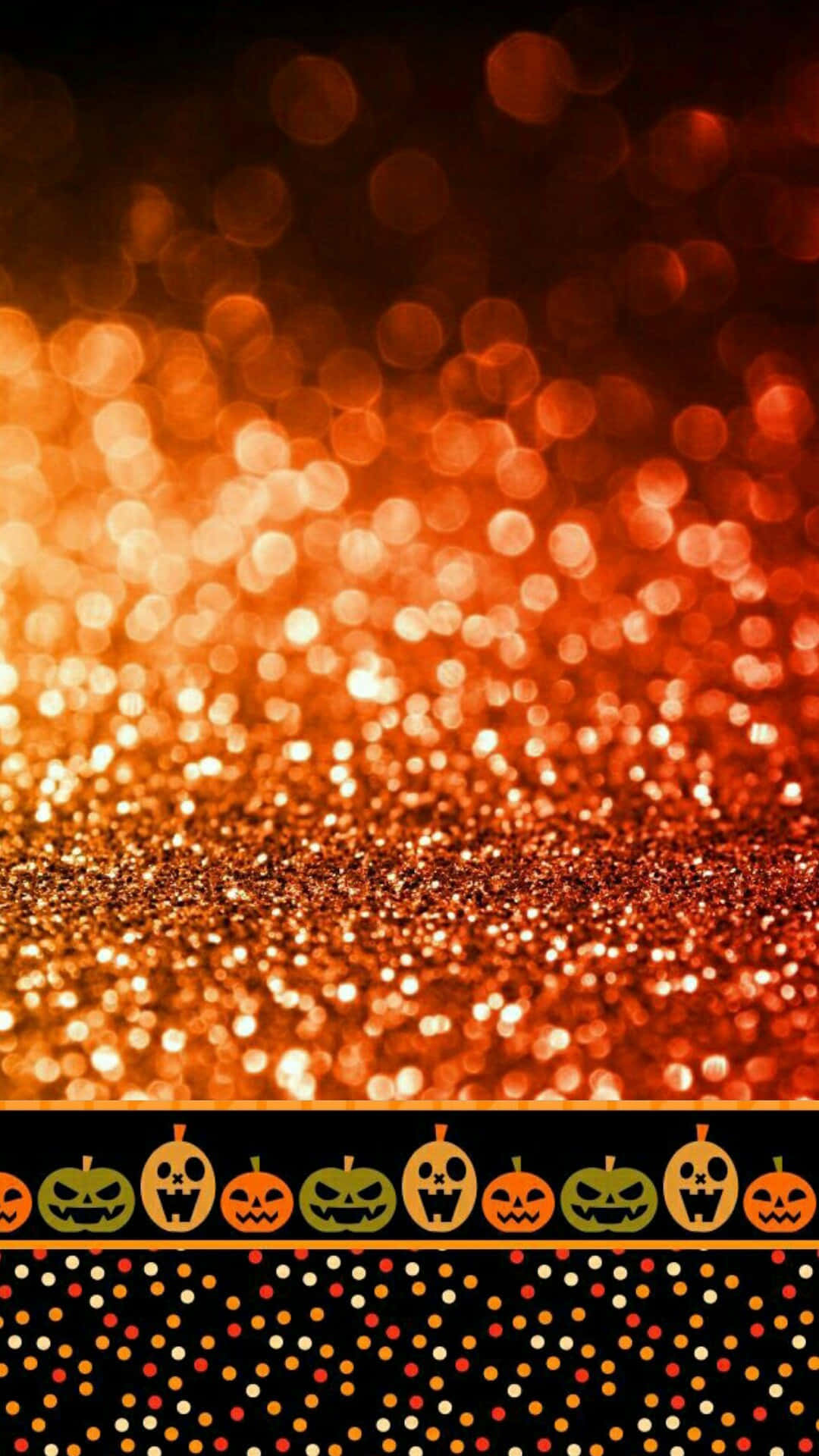 Golden Glitters Girly Halloween Background