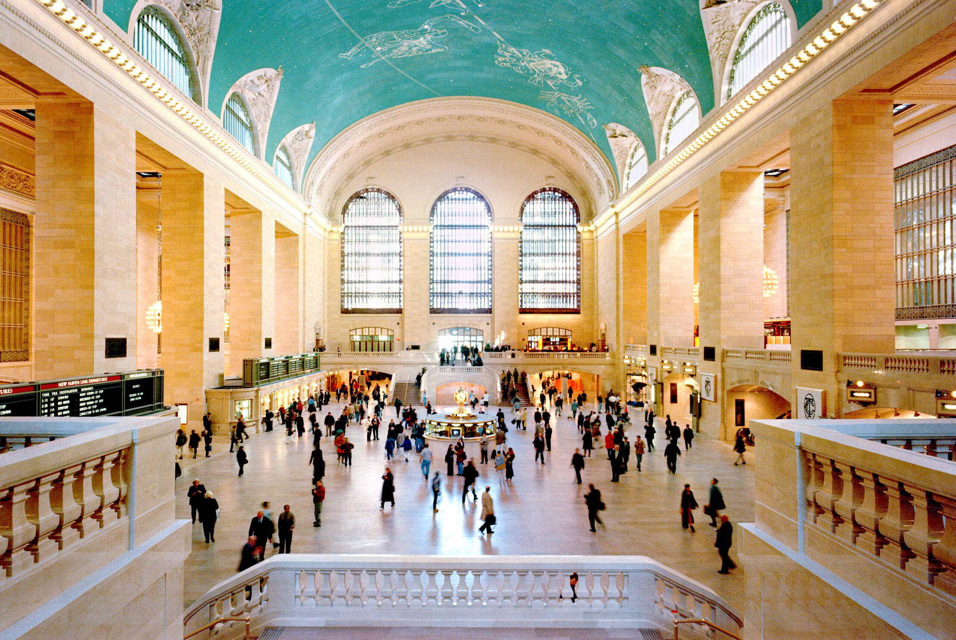 Golden Grand Central Station Background