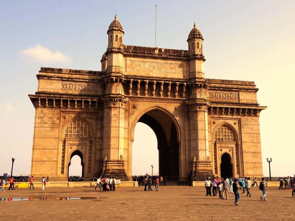 Golden Hour Gateway To India Background
