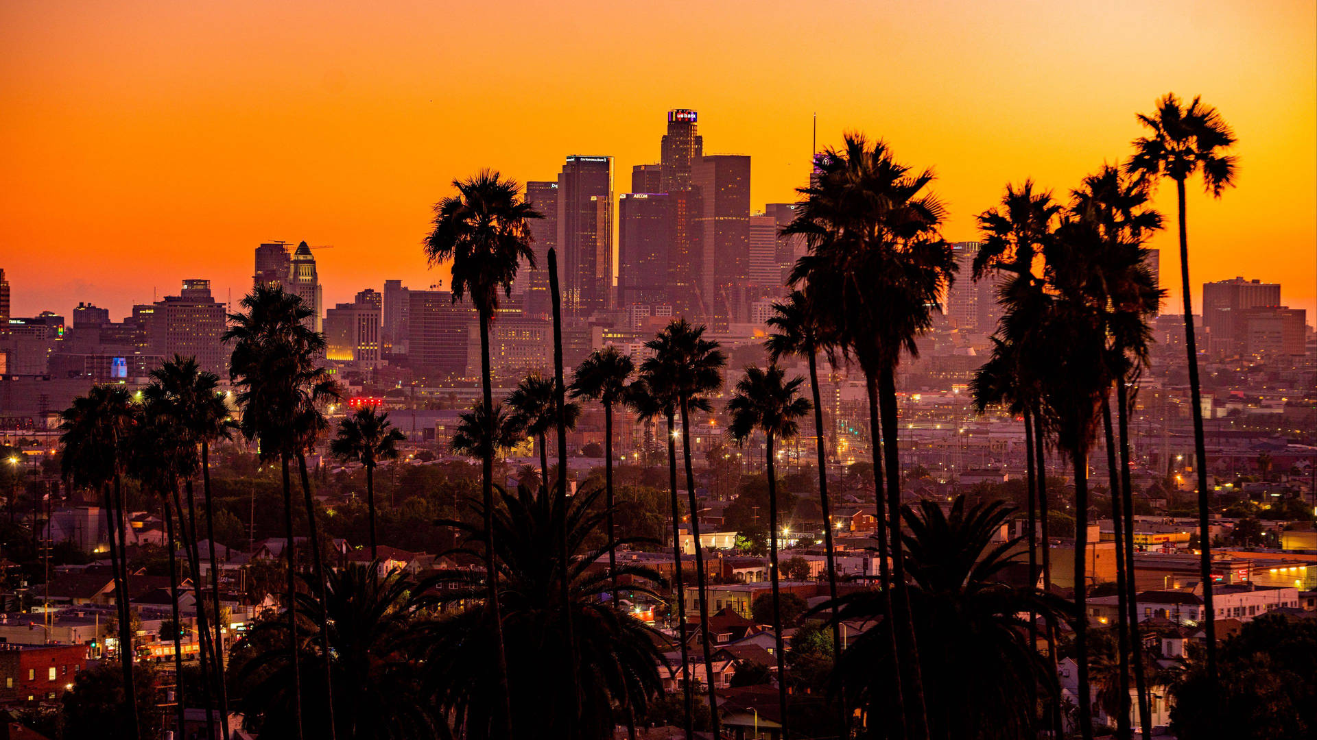 Golden Hour In Los Angeles 4k Background