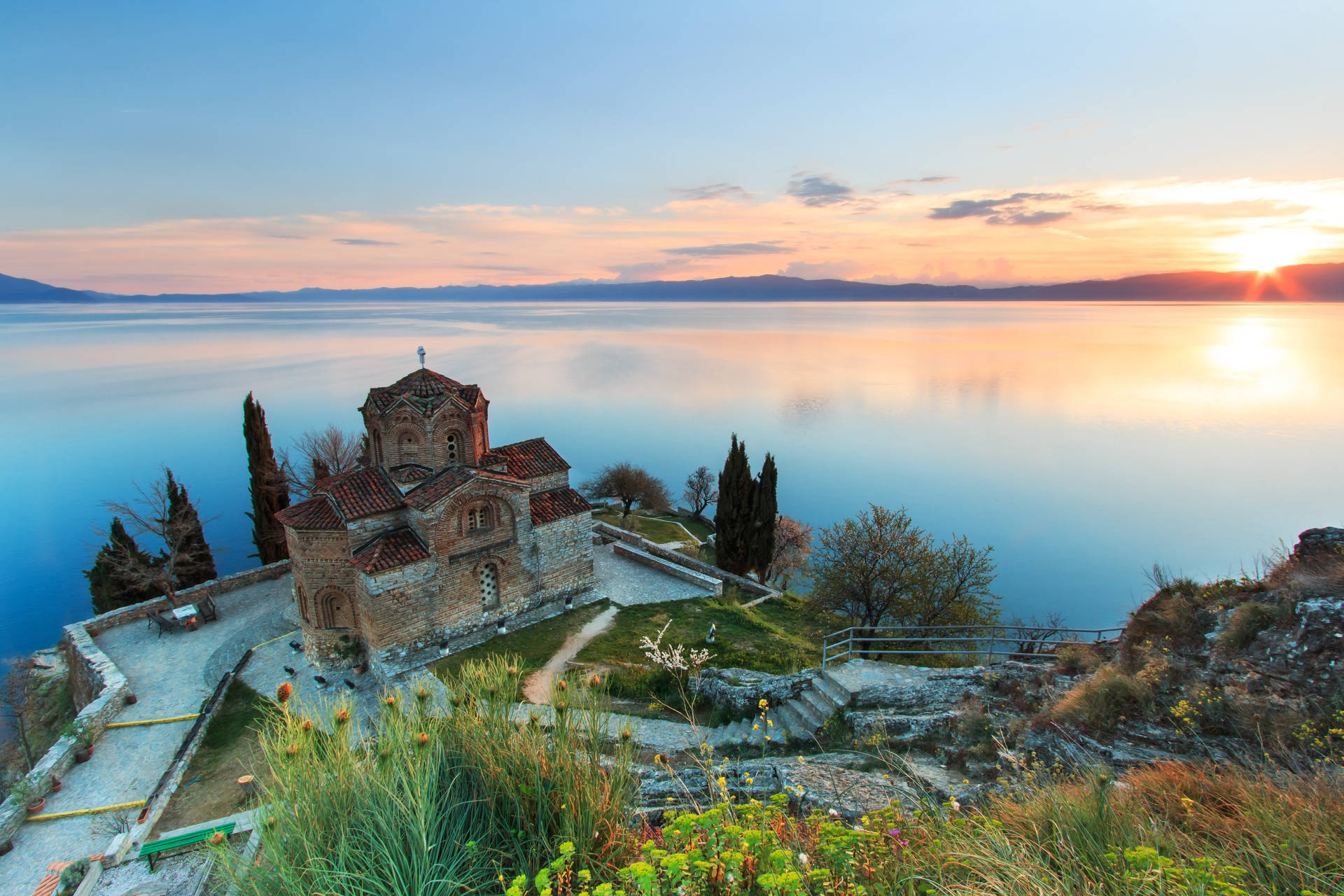 Golden Hour In North Macedonia Background