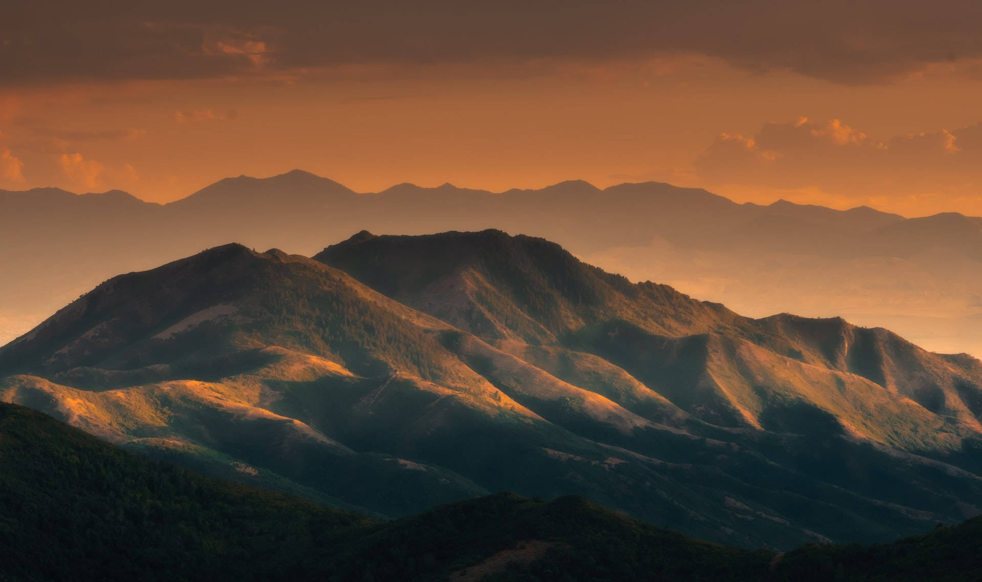 Golden Hour Mountain Macbook Background