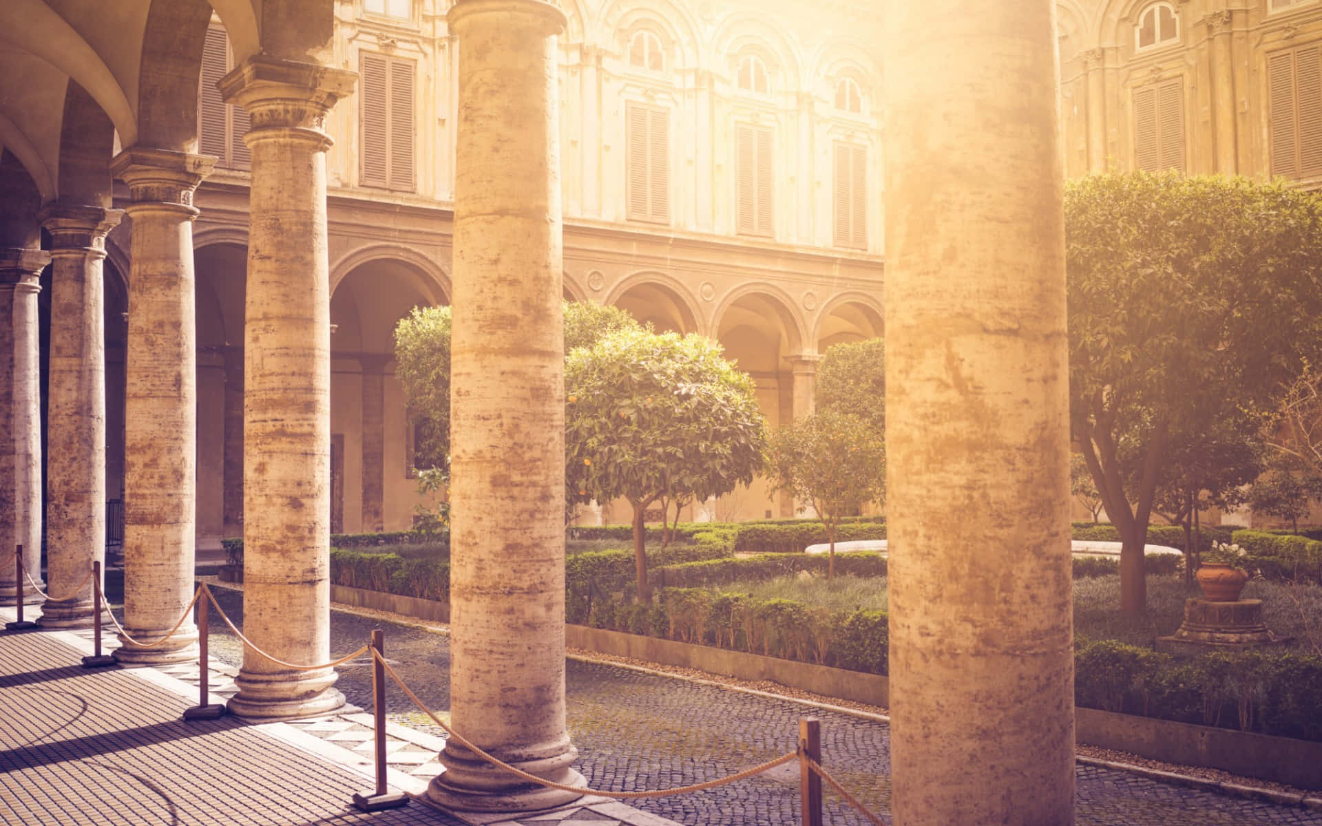 Golden Hours Doria Pamphilj Gallery Column Pillars Background