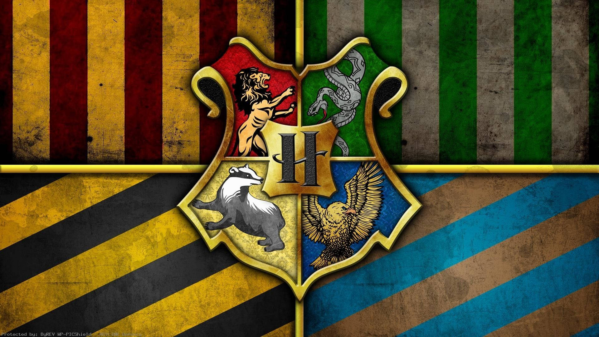 Golden House Emblem Harry Potter Laptop Background