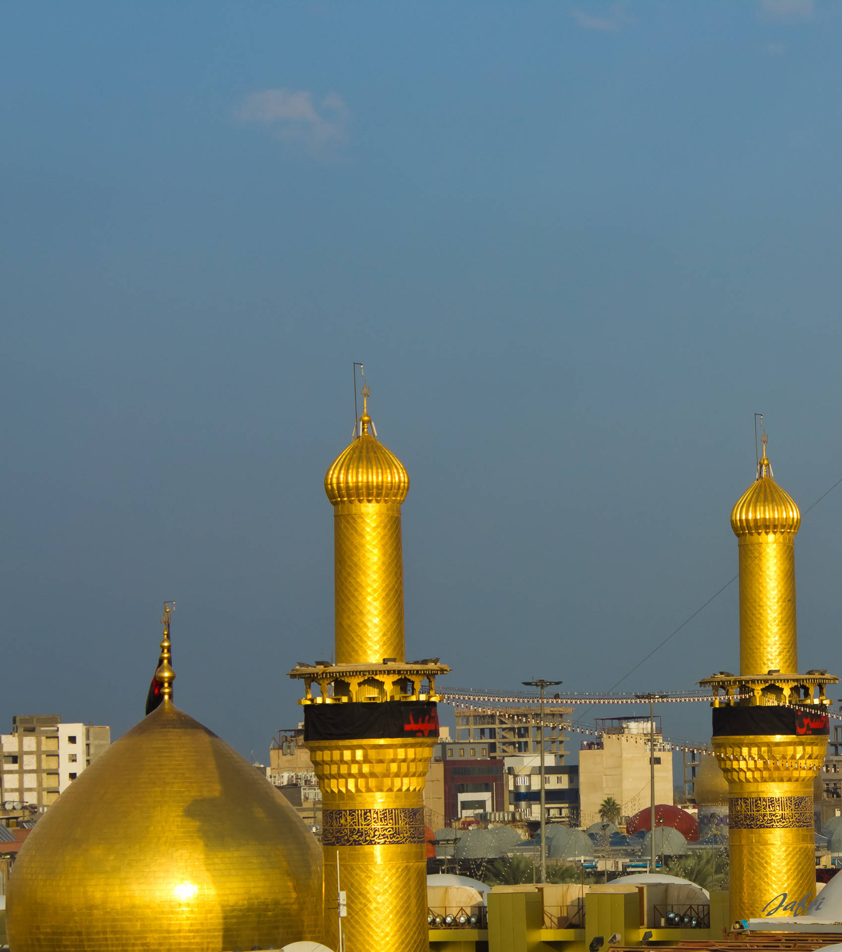 Golden Imam Hossain Shrine Karbala Background