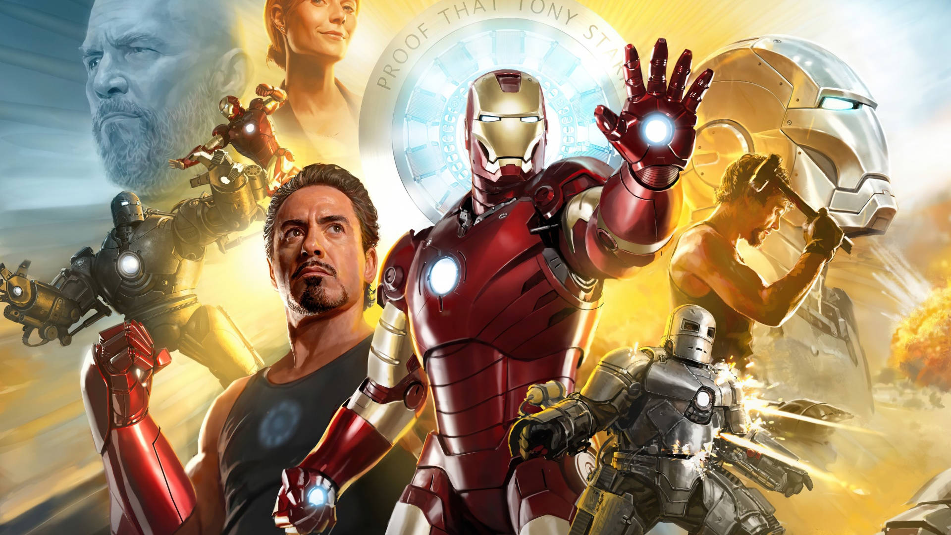 Golden Iron Man Full Hd Background