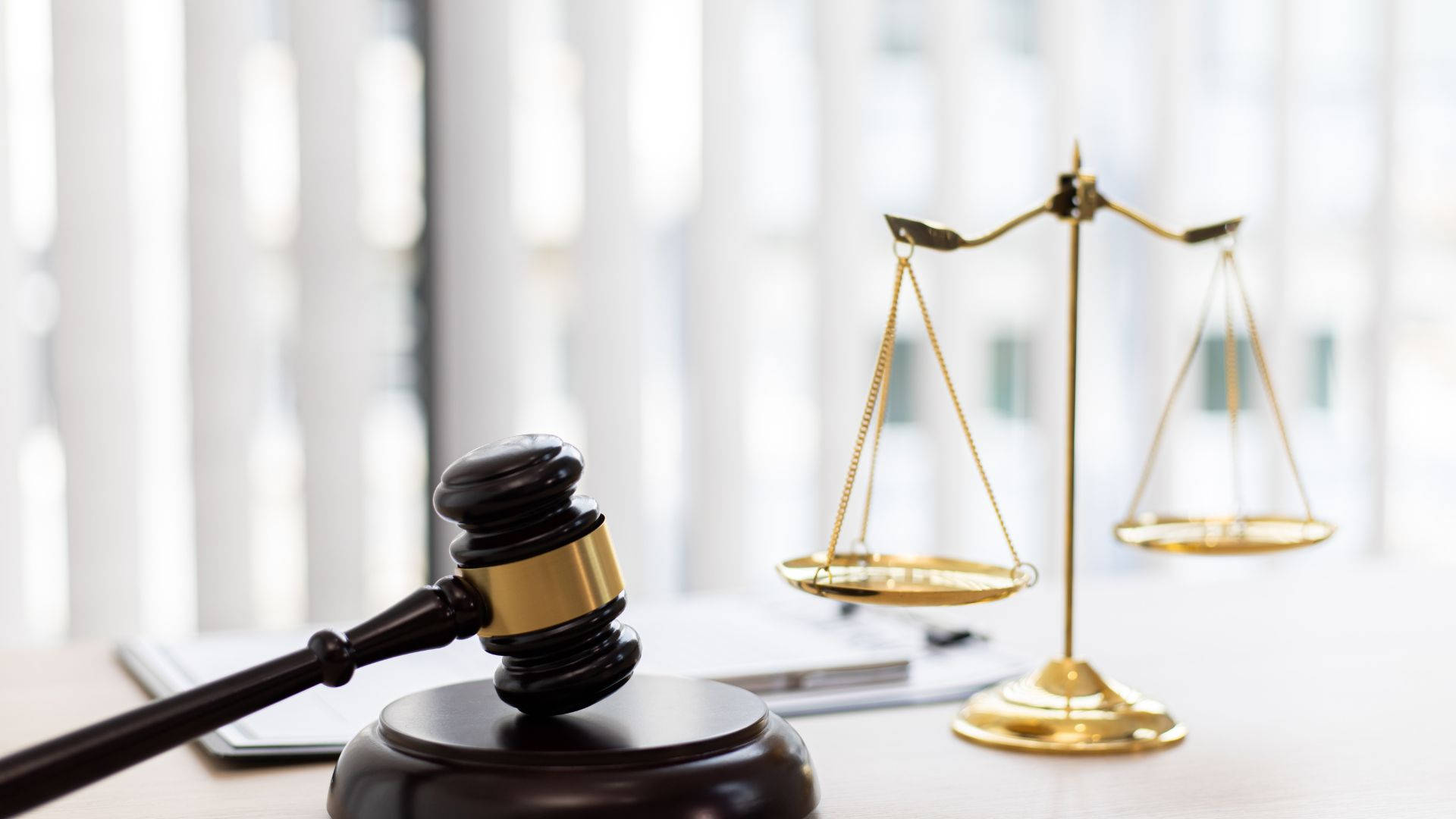 Golden Justice Scale Background
