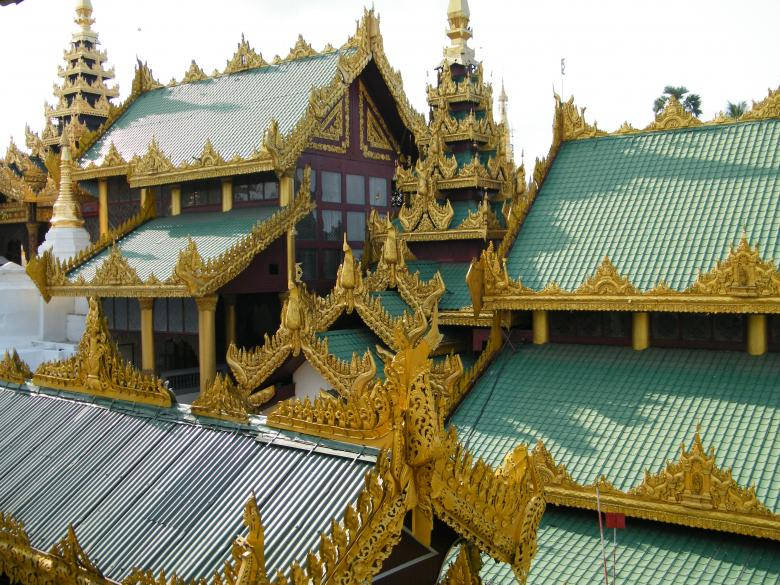 Golden Kanbawzathadi Palace In Bago Myanmar Background