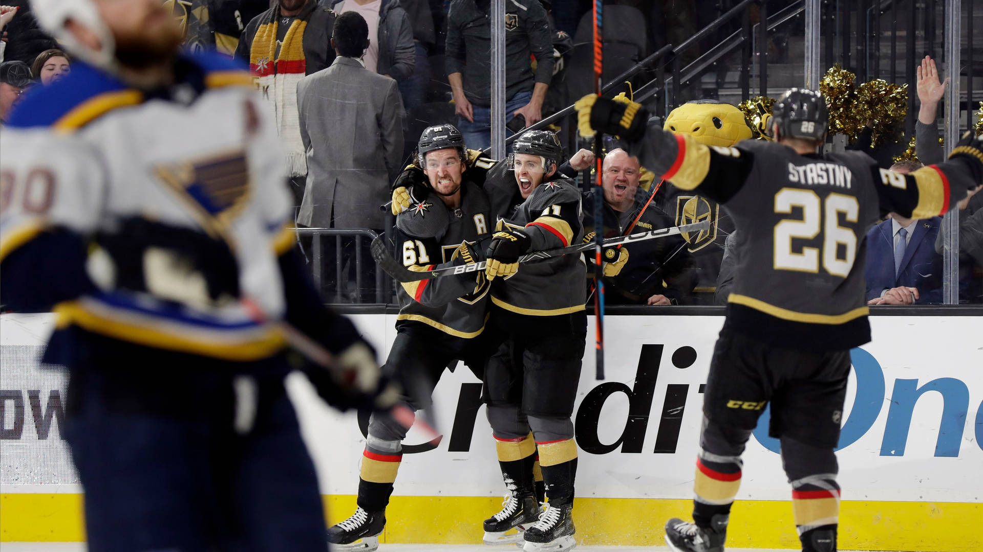 Golden Knights Mark Stone At T-mobile Arena Game Background