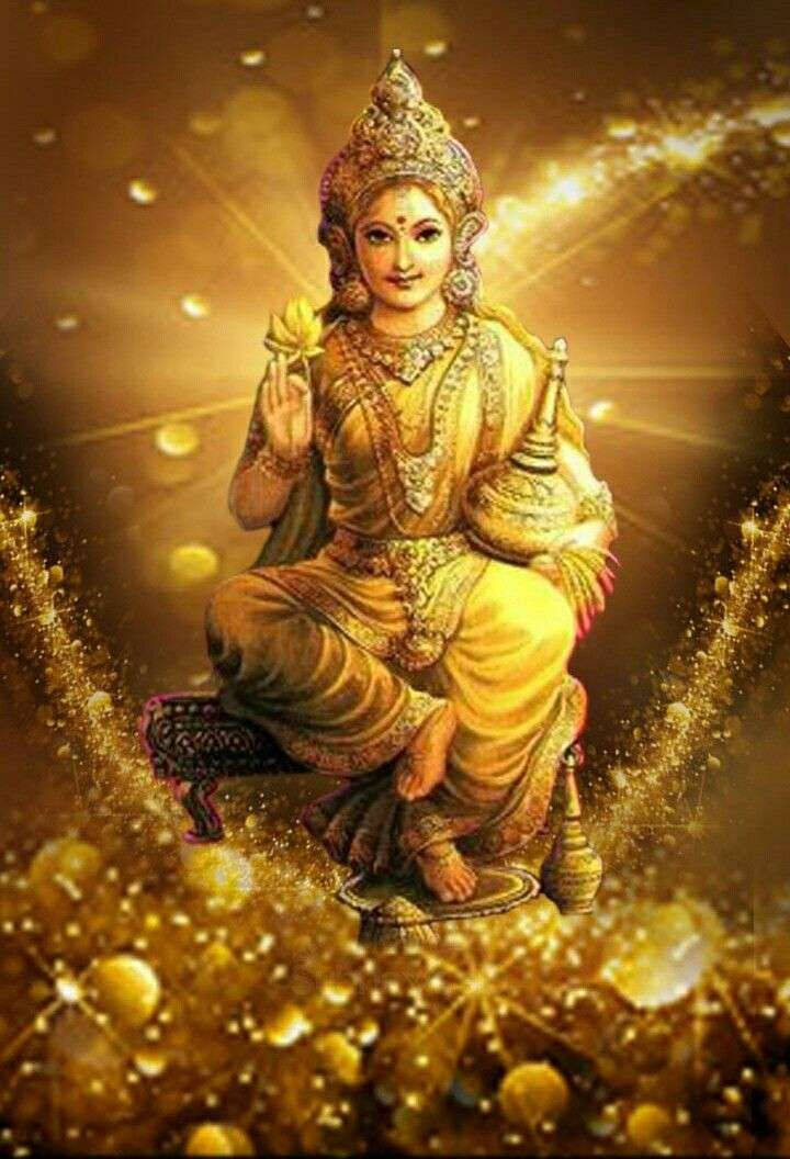 Golden Lakshmi Devi Background