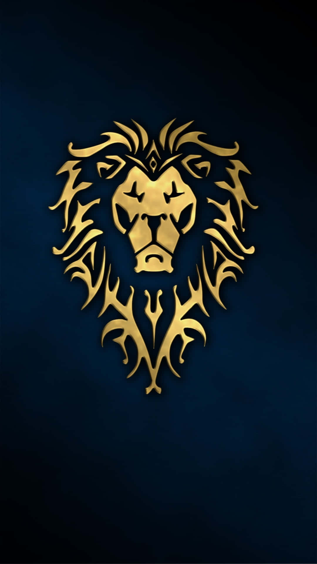 Golden Lion Artworkon Dark Background Background