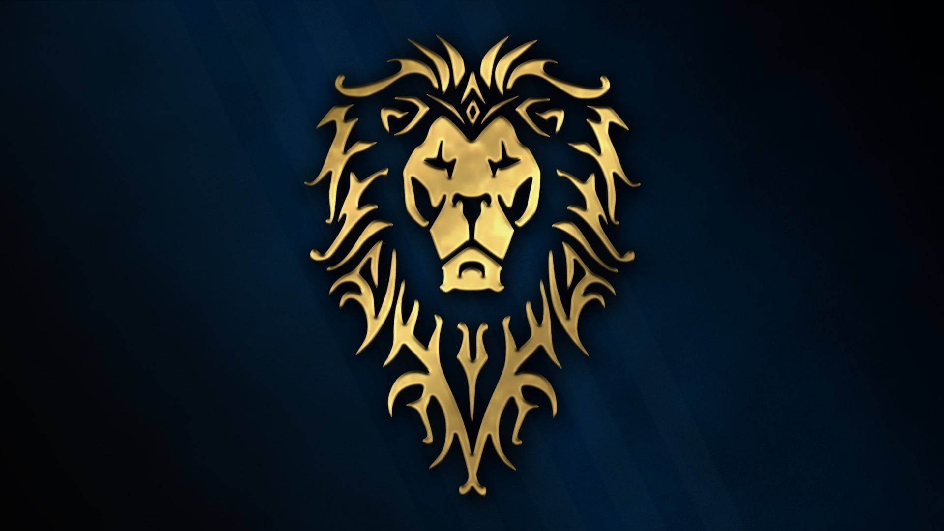 Golden Lion Face Background