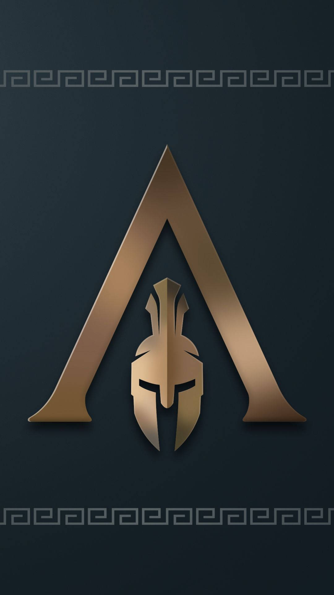 Golden Logo Of Ac Odyssey Iphone Background