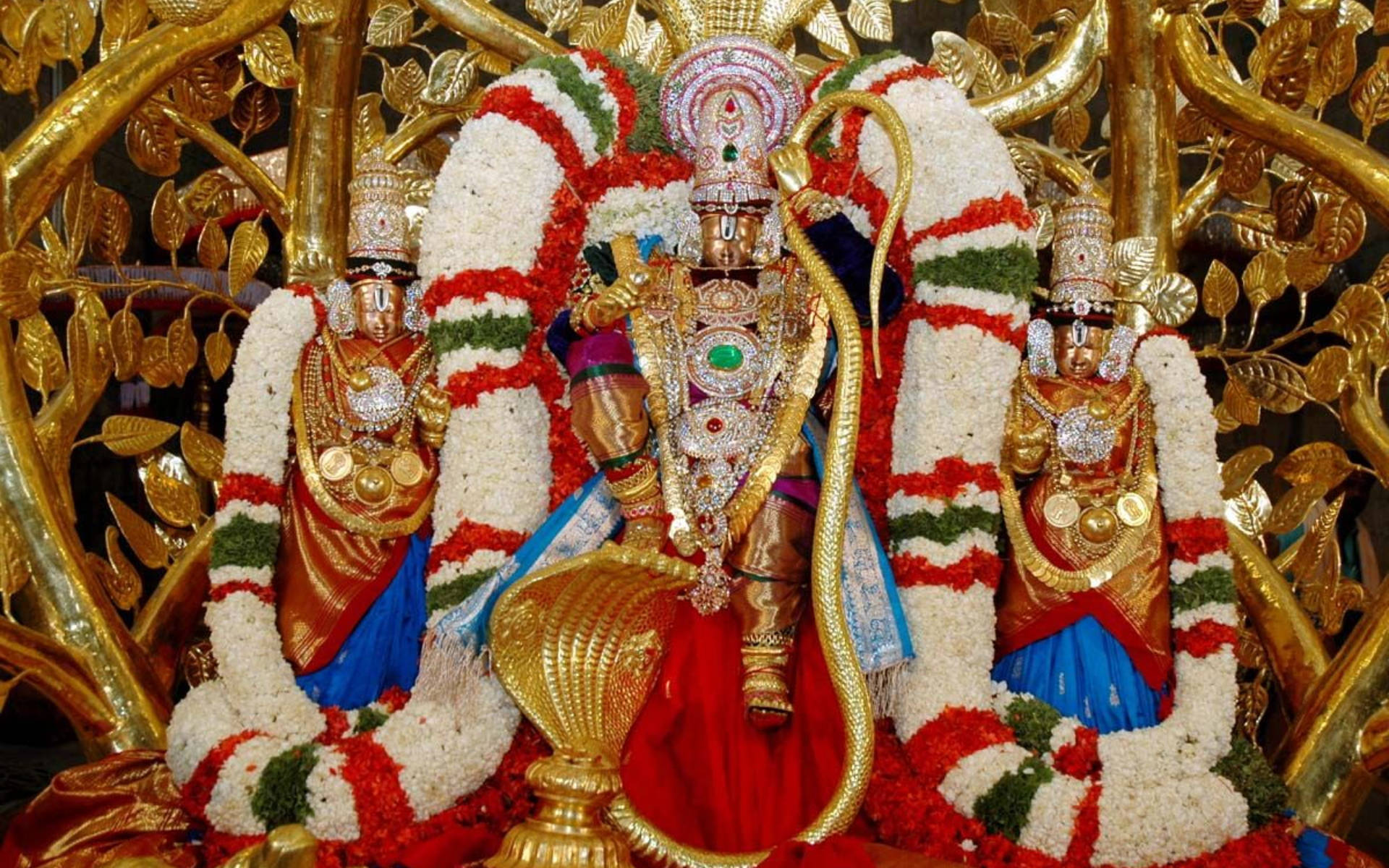 Golden Lord Balaji Statue