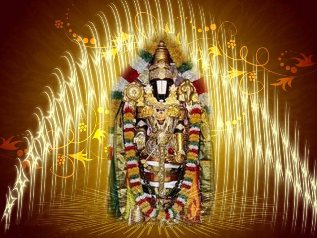 Golden Lord Venkateswara 4k Background