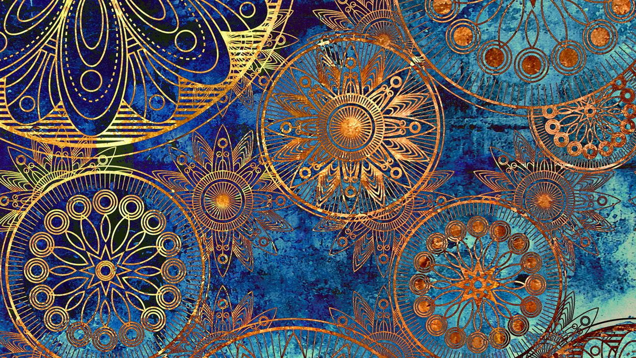 Golden Mandala Art Background