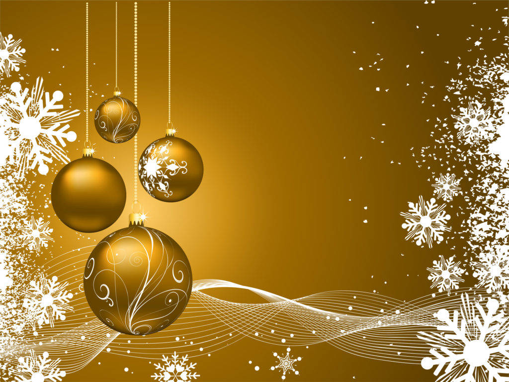 Golden Merry Christmas Hd Background Background