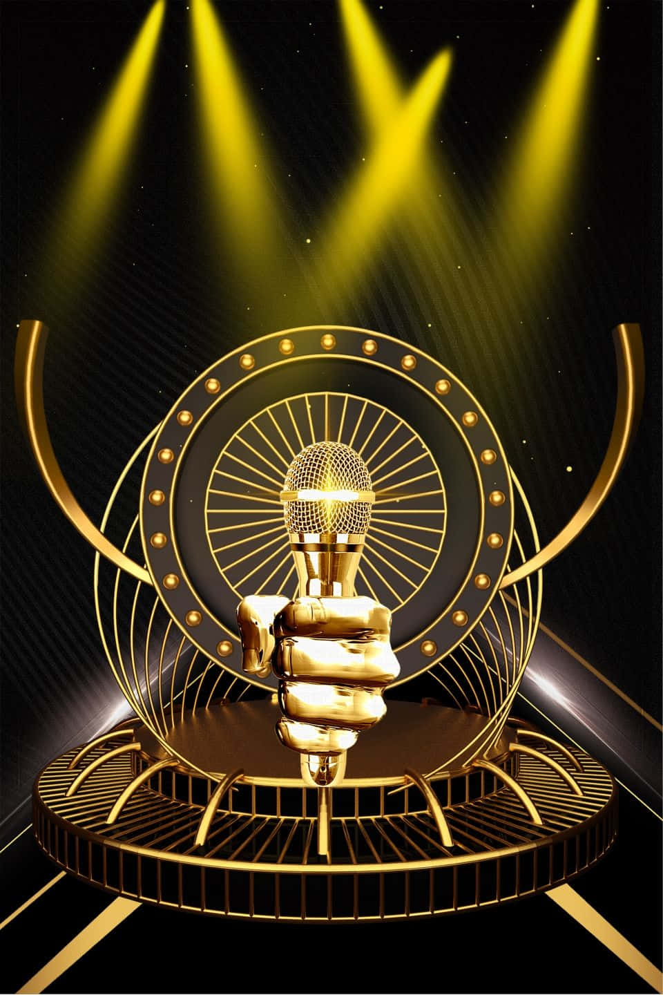 Golden Microphone Award Stage Background