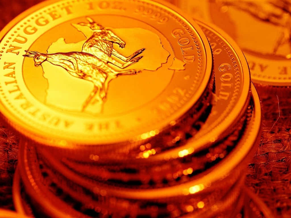 Golden Money Coins Background