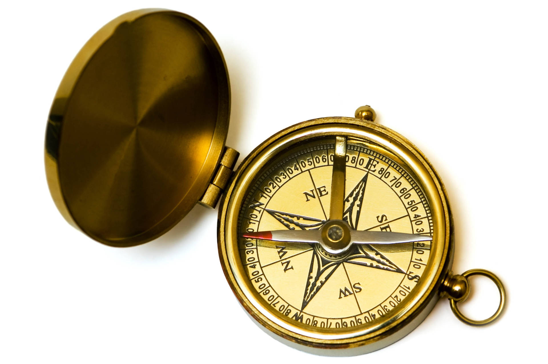 Golden Nautical Compass Background