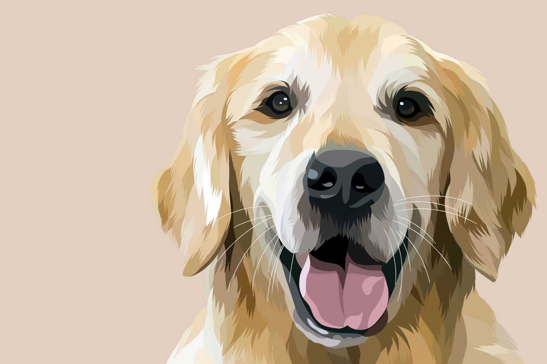 Golden Retriever Dog Art Background