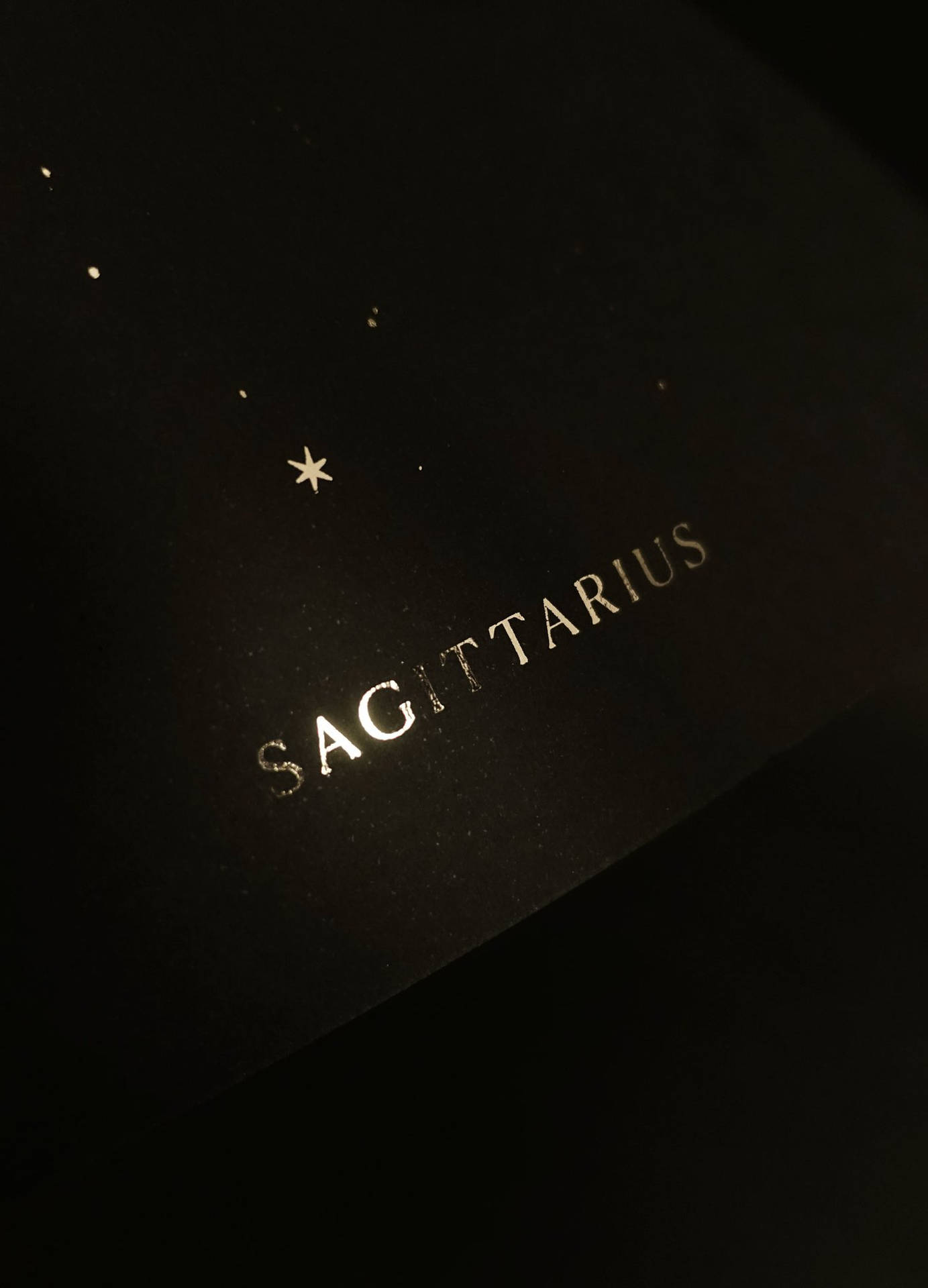 Golden Sagittarius Zodiac Background