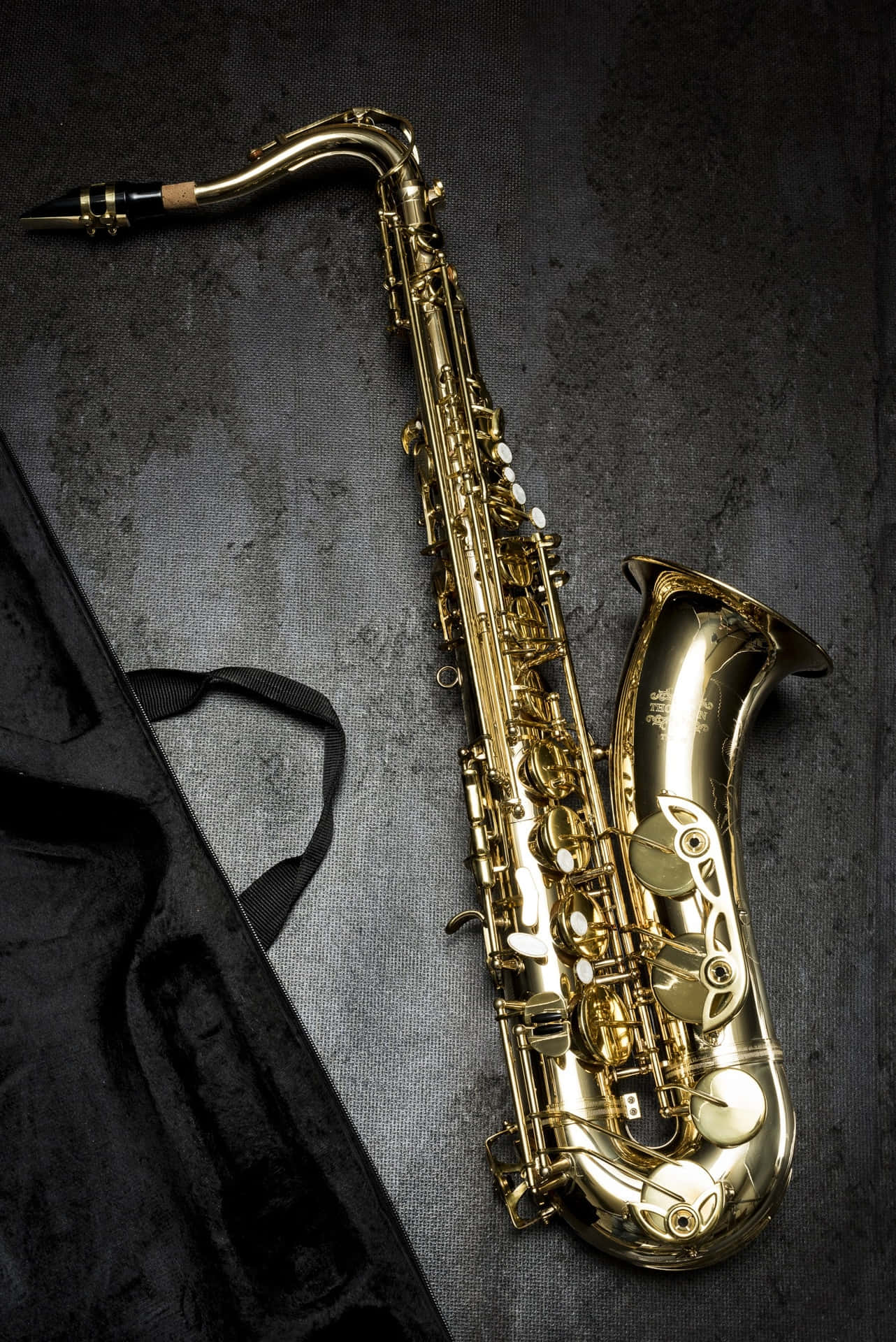 Golden Saxophone Musical Instrument Portait