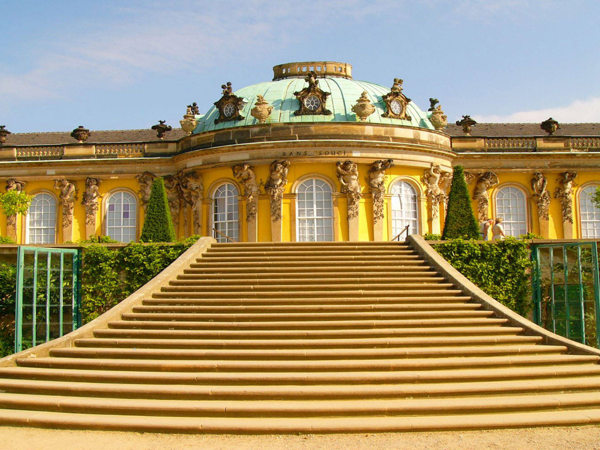 Golden Staircase Sanssouci Palace Potsdam Background