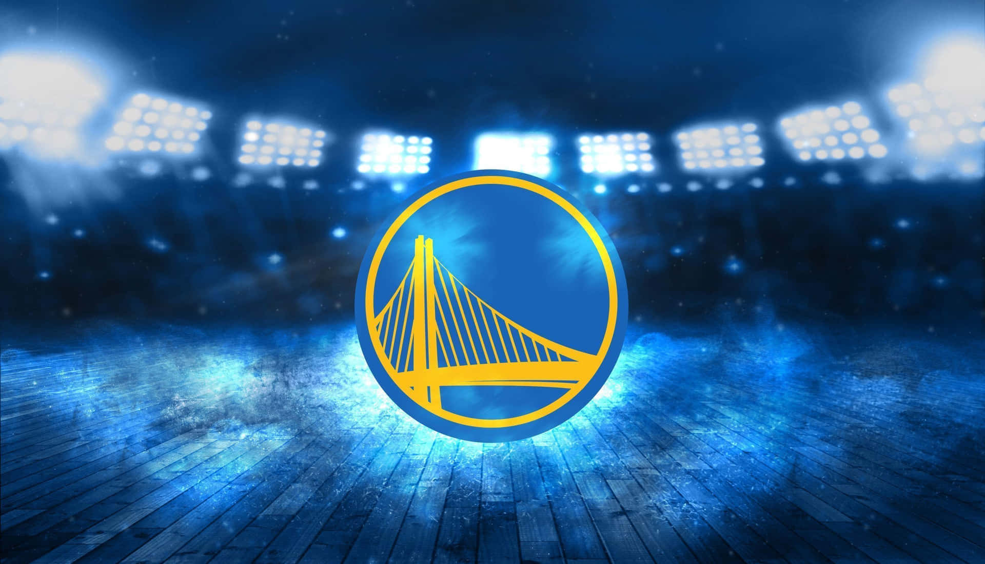 Golden State Warriors Basketball Court Logo Background