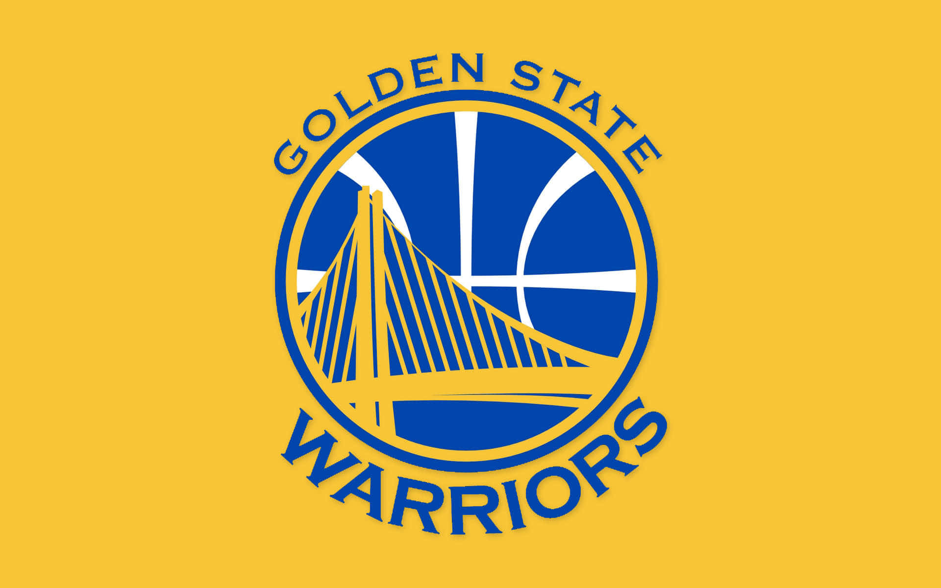Golden State Warriors Logo Against A Background Of Team Colors