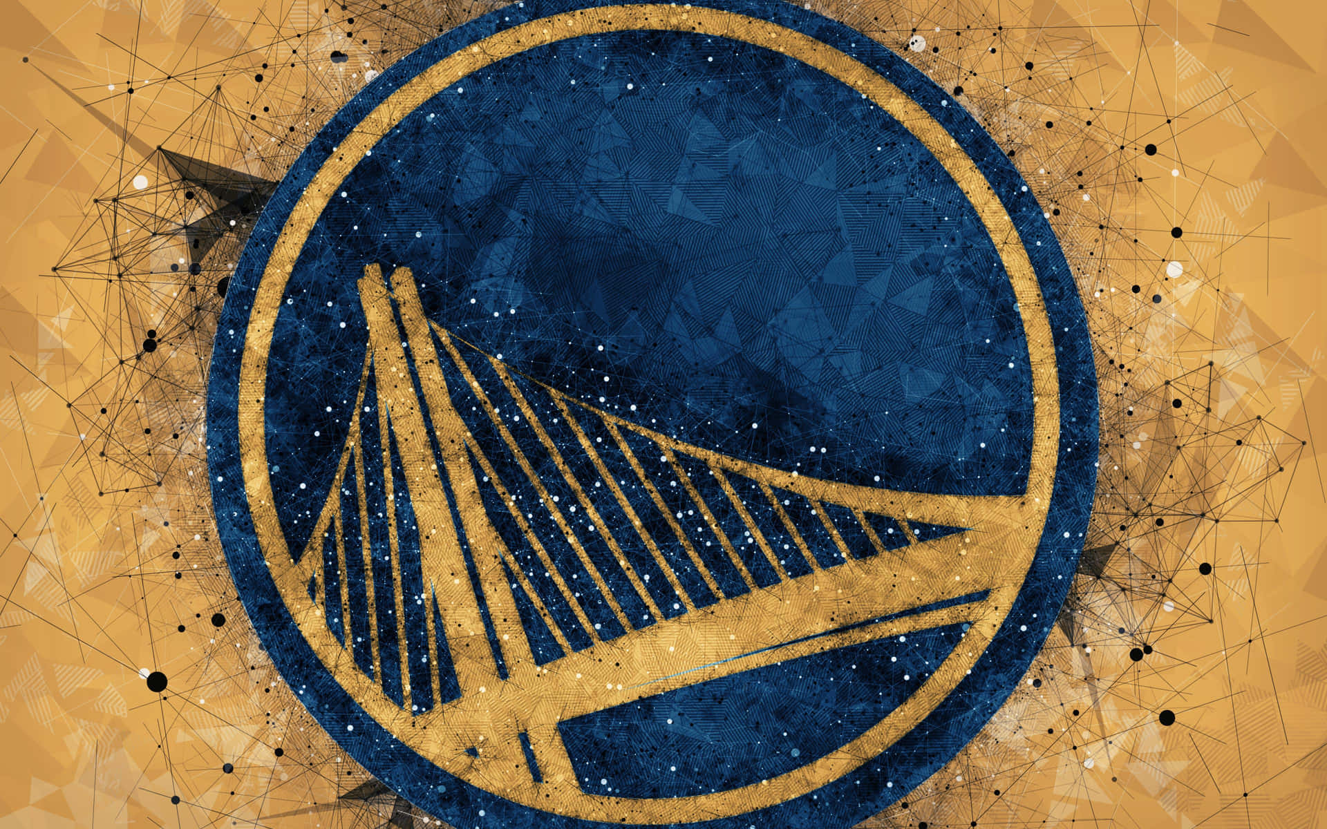 Golden State Warriors Logo Artistic Background Background