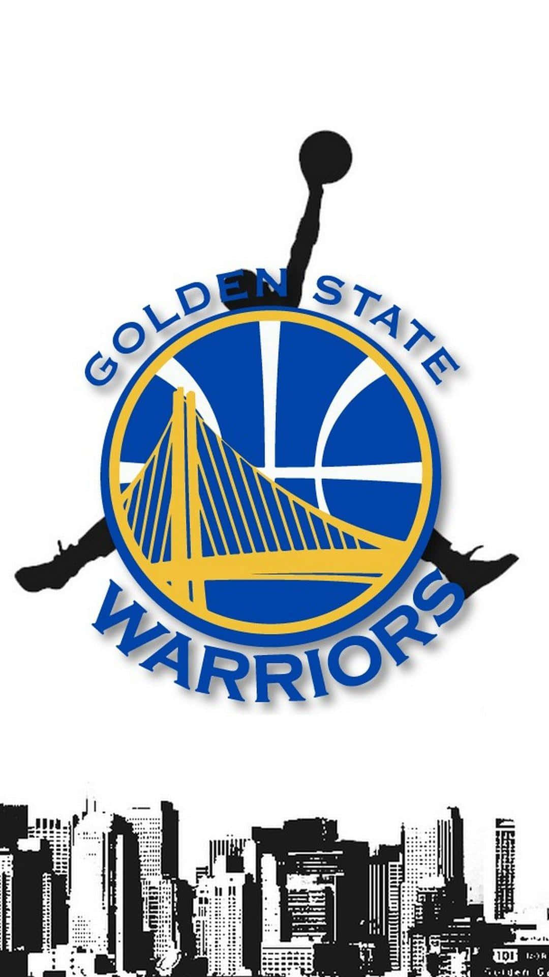 Golden State Warriors Logo City Silhouette Background